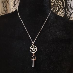 Black Pendulum Pentagram Star Adjustable Necklace
